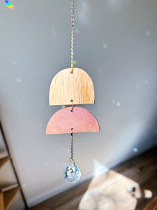 Chain + Wood Suncatcher no.013