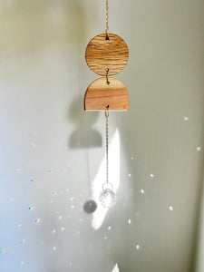 Chain + Wood Suncatcher no.012