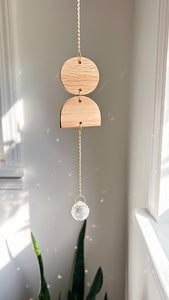 Chain + Wood Suncatcher no.012