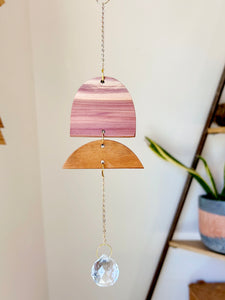 Chain + Wood Suncatcher no.014