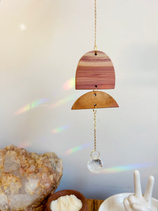 Chain + Wood Suncatcher no.014