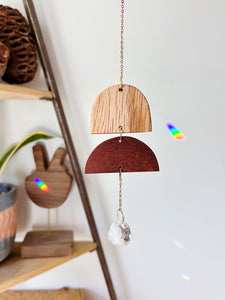 Chain + Wood Suncatcher no.013