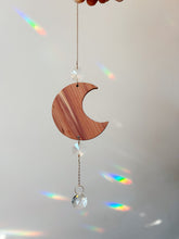 Pink Crescent Moon Crystal Suncatcher