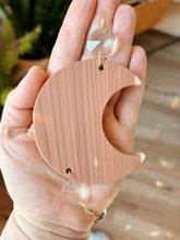 Pink Crescent Moon Crystal Suncatcher