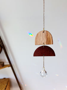 Chain + Wood Suncatcher no.013