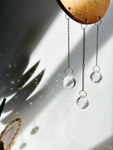 Modern Wood Triple Suncatcher no.002
