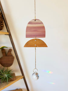 Chain + Wood Suncatcher no.014